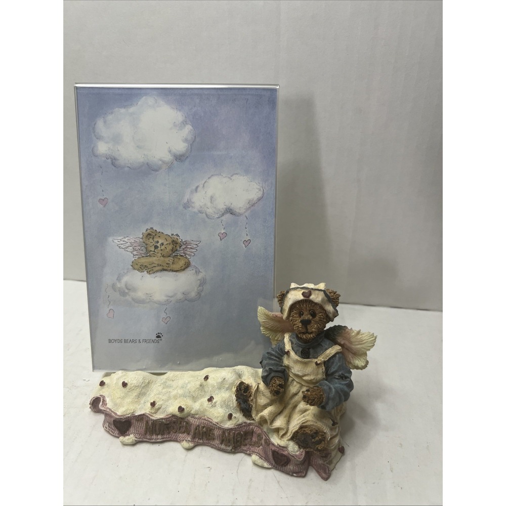 Boyds Bears Friends Rosemary Bearhugs  Bearstone Photo Frame Nurse‎ NIB
